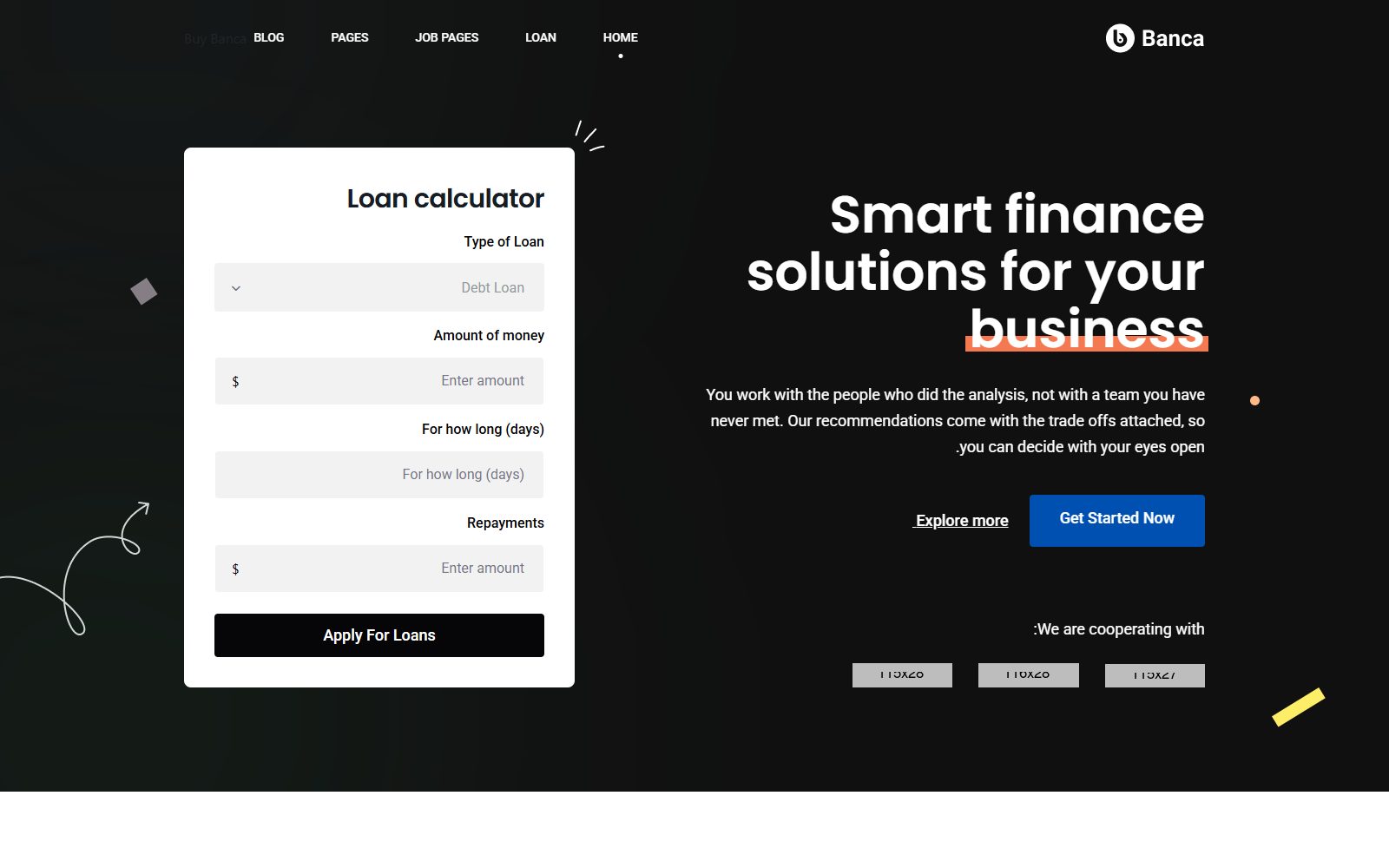 Banca Banking Business Loan